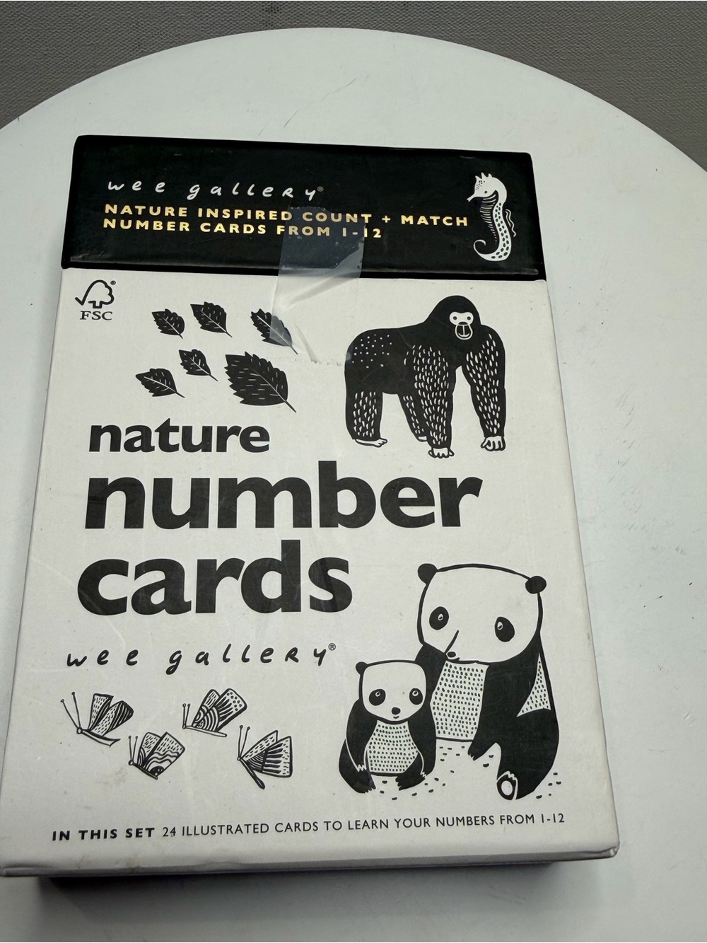 Gallery Nature Number Cards - Black & White